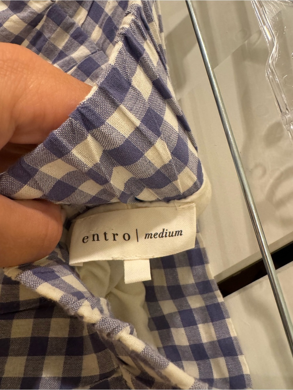 Purple and White Gingham Midi Skirt - Picture 3 of 3